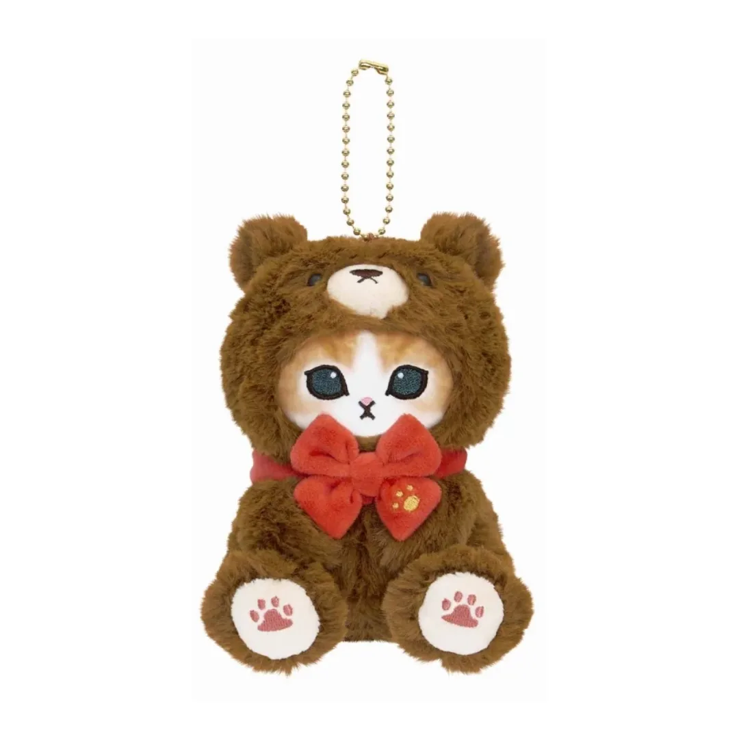 mofusand Exhibition Teddy Bear Meow Mascot Keychain (Brown)