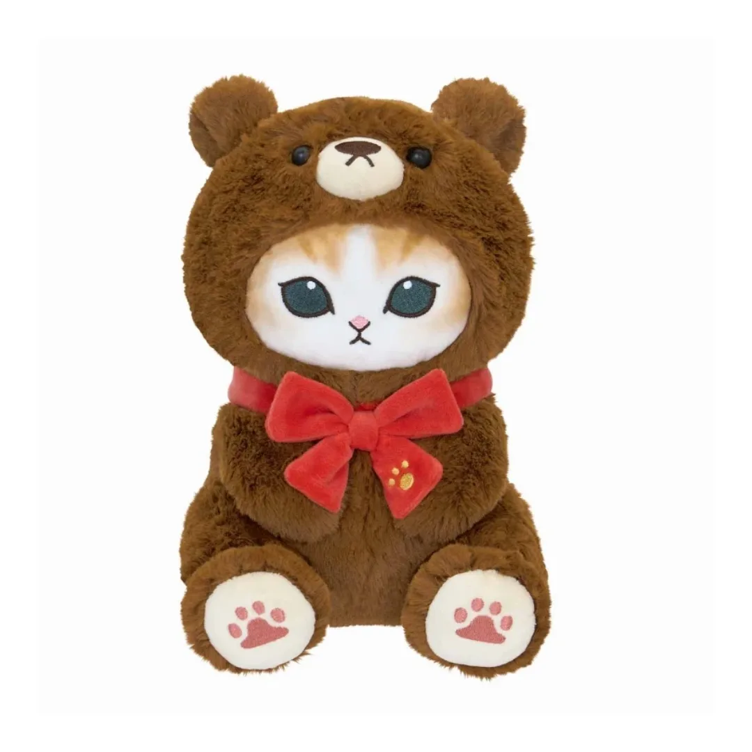 mofusand Exhibition Teddy Bear Meow Plush S (Brown)