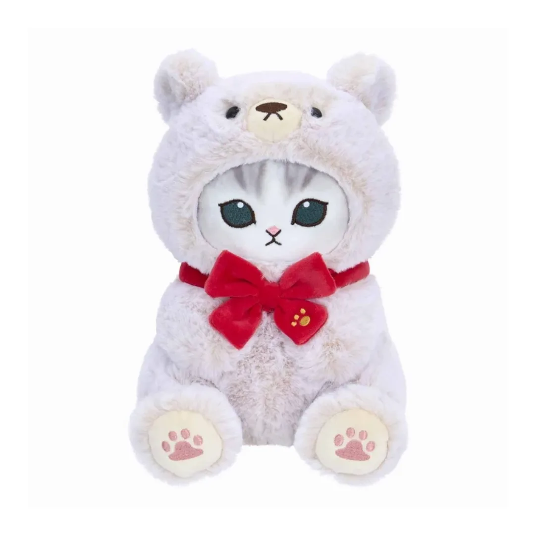 mofusand Exhibition Teddy Bear Meow Plush S (Ivory)